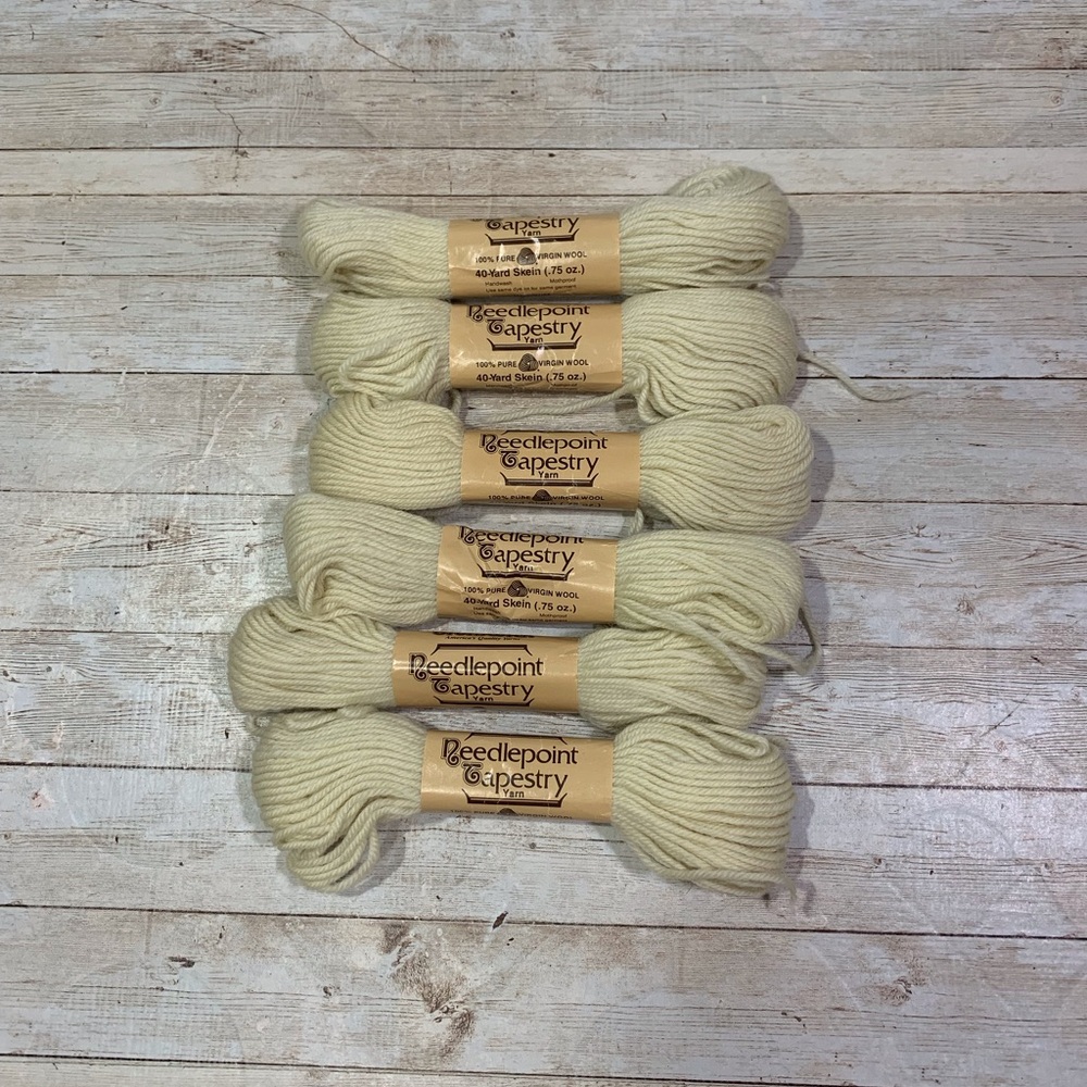 LOT Brunswick Yarn VTG 100% Wool Needlepoint Tapestry Skeins 1785 Pale Sea Fern